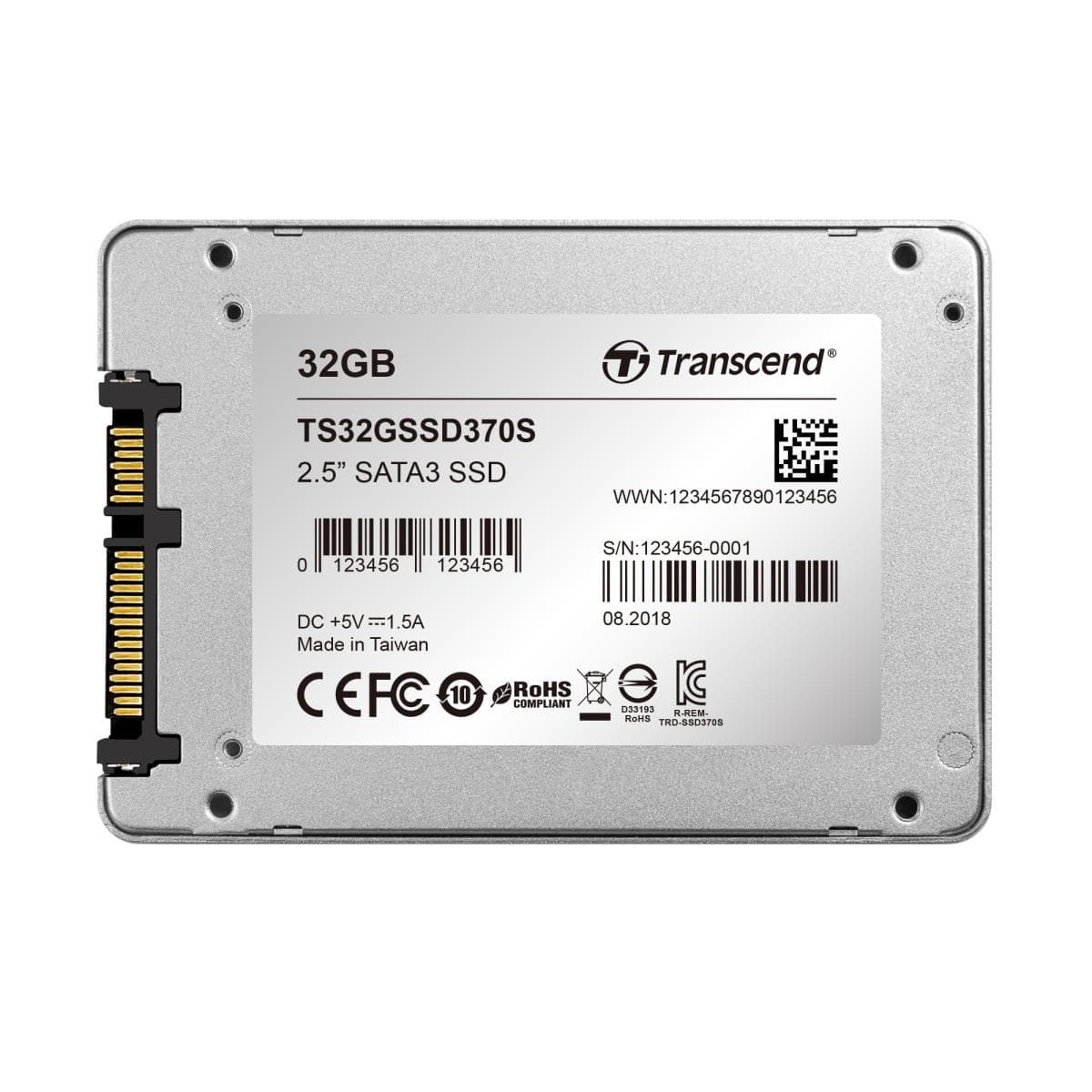 Transcend 32GB 2.5"SATA III MLC Internal SSD (TS32GSSD370S) - 3