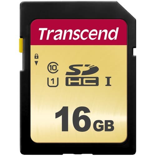 Transcend 16GB 500S UHS-I SDHC Memory Card - 1