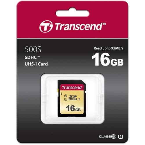 Transcend 16GB 500S UHS-I SDHC Memory Card - 2