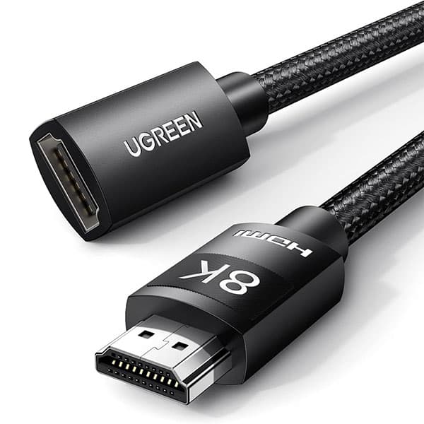 UGREEN 8K HDMI Extension Cable 48Gbps HDMI Extender Cord Support 8K 60Hz, 4K 120Hz, HDMI 2.1 Male to Female Adapter Compatible with MacBook Pro 2021/PS5/Xbox Series X/Roku TV/UHD TV/Blu-ray, 3.3FT
