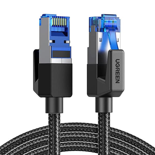 UGREEN Cat 8 Ethernet Cable High Speed Braided 40Gbps 2000Mhz Network Cord Cat8 RJ45 Shielded Indoor Heavy Duty LAN Cables Compatible for Gaming PC PS5 PS4 PS3 Xbox Modem Router 6FT