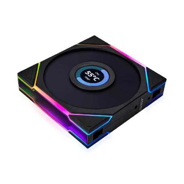 Lian Li UNI Fan TL LCD RGB Black 120mm Cabinet Fan (Triple Pack) - 5