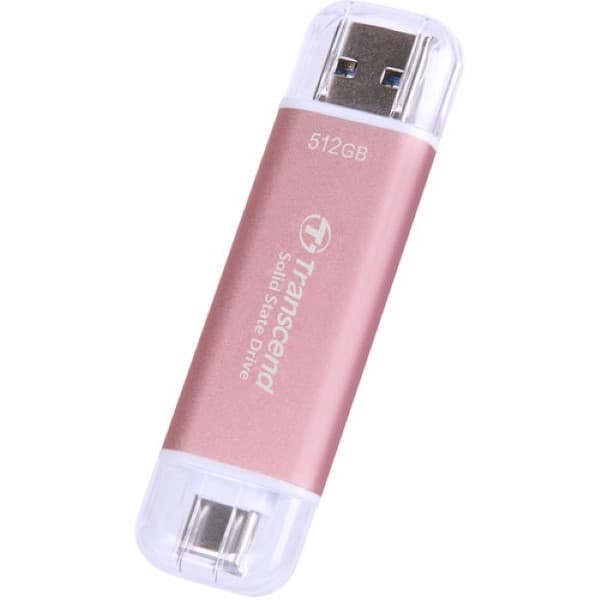 Transcend 310C 512GB USB C Portable SSD (Pink) - 2