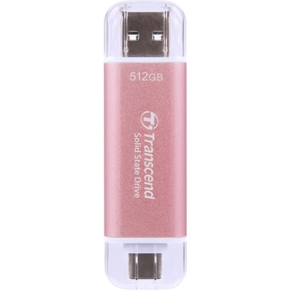 Transcend 310C 512GB USB C Portable SSD (Pink) - 1
