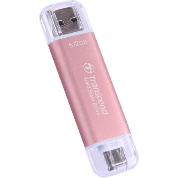 Transcend 310C 512GB USB C Portable SSD (Pink) - 3