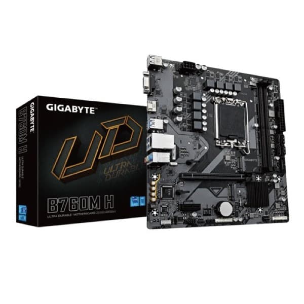 Gigabyte B760M H DDR5 mATX Intel LGA 1700 Motherboard Supports Intel 12th, 13th & 14th Gen Processors - 1