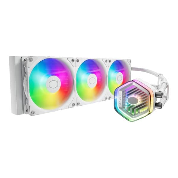 Cooler Master MasterLiquid 360 Atmos White ARGB AIO 360mm Liquid Cooler - 1