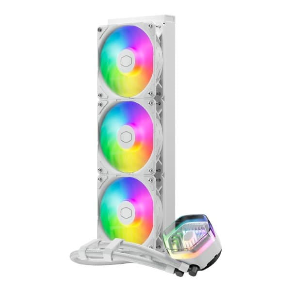 Cooler Master MasterLiquid 360 Atmos White ARGB AIO 360mm Liquid Cooler - 2