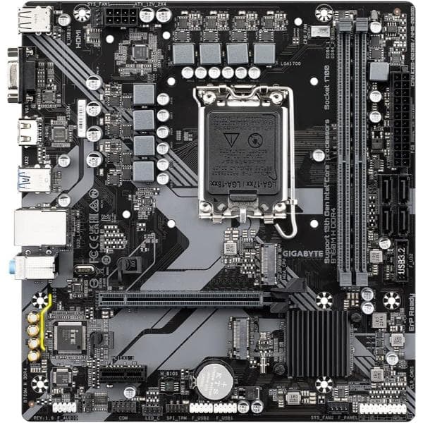 Gigabyte B760M H DDR4 mATX LGA 1700 Intel Motherboard Supports Intel 12th, 13th & 14th Gen Processors - 5