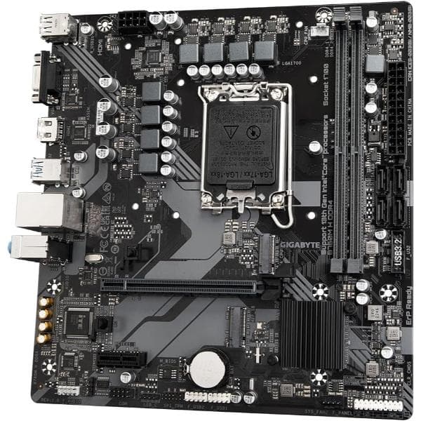Gigabyte B760M H DDR4 mATX LGA 1700 Intel Motherboard Supports Intel 12th, 13th & 14th Gen Processors - 2