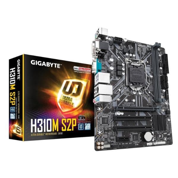 Gigabyte H310M S2P 2.0 (rev. 1.0) Intel LGA 1151 DDR4 Motherboard - 1