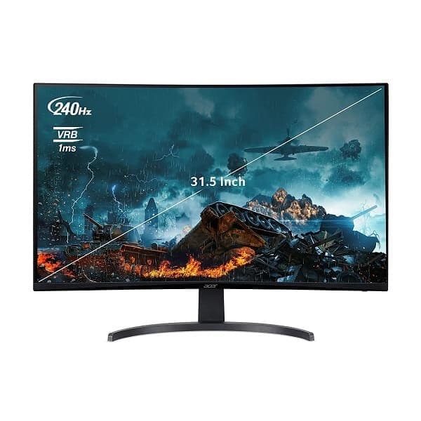 Acer NITRO 80.01 cm (31.5 inch) Curved Full HD LED Backlit VA Panel with 1500R Curvature, Stereo Speakers, 2X HDMI & DP Ports, Eye Care Gaming Monitor (ED320Q)  (AMD Free Sync, Response Time: 1 ms, 240 Hz Refresh Rate)