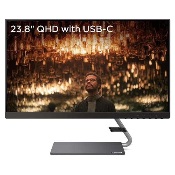 Lenovo Q-Series Q24H-10 24 Inch LED 2560 X 1440 Pixels 2K QHD IPS Ultraslim Monitor - 1