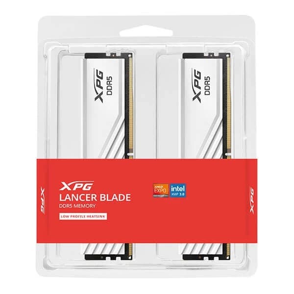 Adata XPG Lancer Blade 64Gb (32GB x2) DDR5 6000MHz CL30 RAM (White) - 2