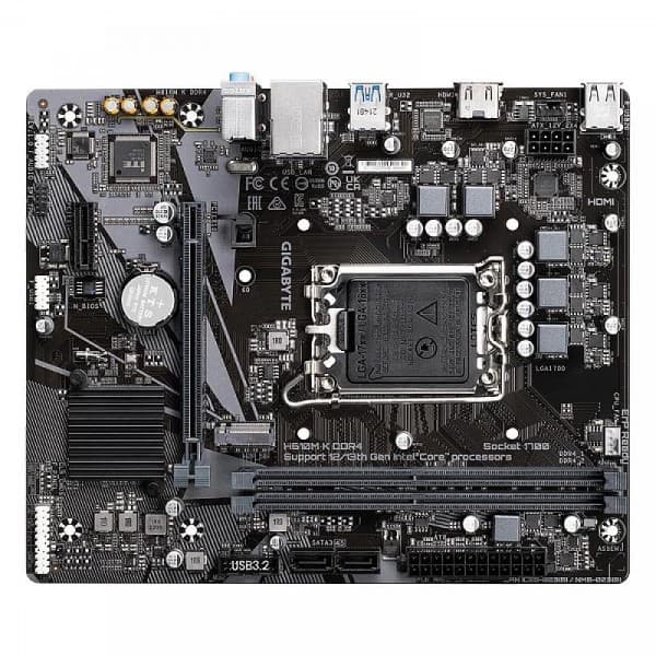 Gigabyte H610M K DDR4 Intel Motherboard Supports Intel 12th, 13th & 14th Gen Processors - 2