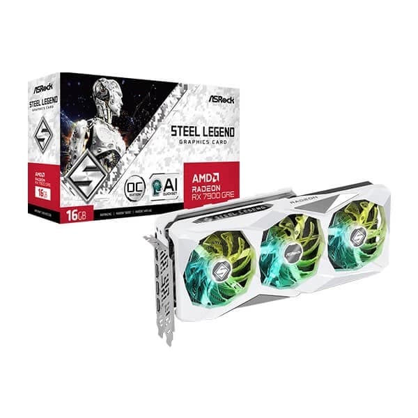 ASRock RX 7900 GRE Steel Legend OC 16GB Graphics Card - 1