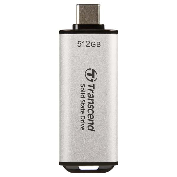 Transcend 300C 1TB USB C Portable External SSD (Silver) - 2