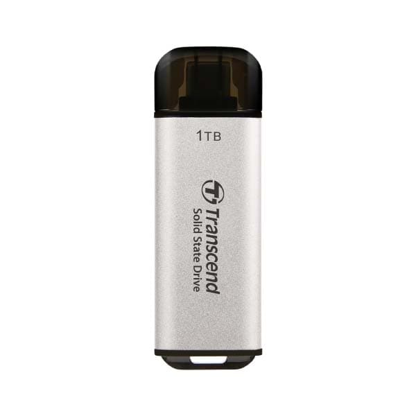 Transcend 300C 1TB USB C Portable External SSD (Silver) - 1
