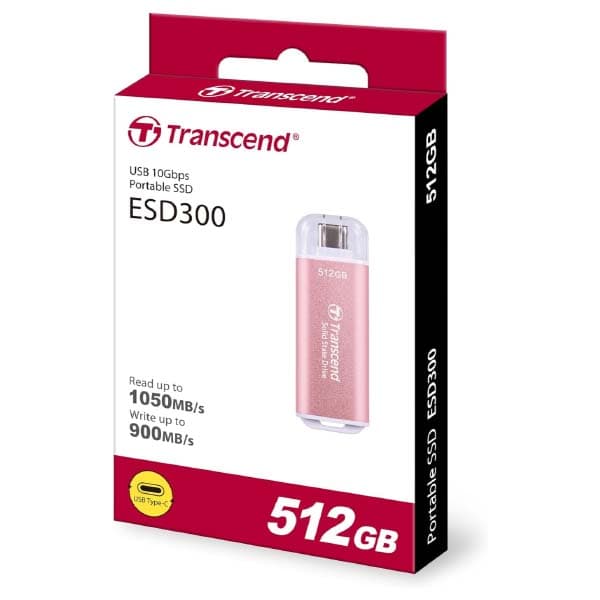 Transcend 300C 1TB USB C Portable External SSD (Silver) - 4