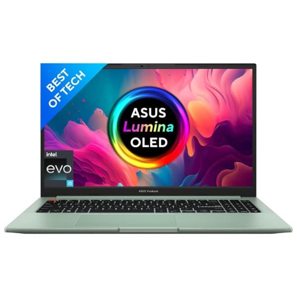 ASUS Vivobook S15 OLED (2022) 15.6" (39.62 cms) FHD OLED, Intel Core i5-12500H 12th Gen, Thin and Light Laptop (16GB/512GB SSD/Iris Xe Graphics/Windows 11/Office 2021/Green/1.8 kg) K3502ZA-L503WS - 1