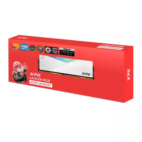 Adata XPG Lancer RGB 32GB (32GBx1) DDR5 6000MHz CL30 Desktop RAM (White) - 4