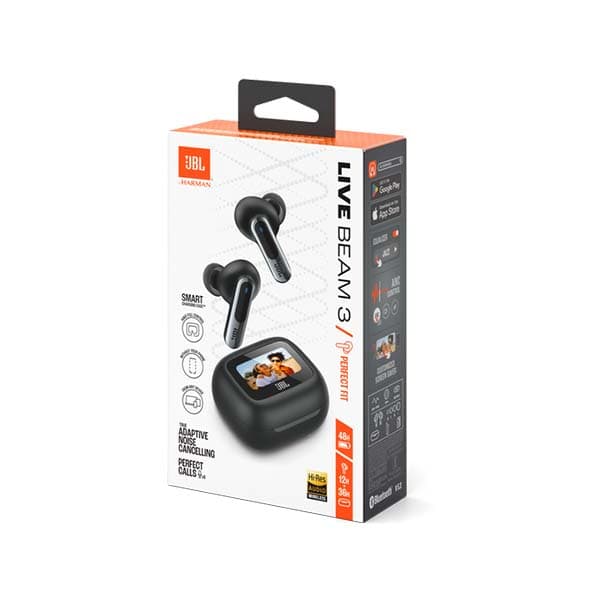JBL Live Beam 3 True Wireless Noise Cancelling Closed-Stick Earbuds (Black) - 5