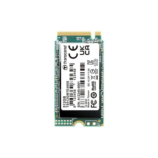 Transcend 512GB | PCIe M.2 SSD 400S | 42mm | MTE400S | 3D NAND Flash | NVMe PCIe Gen3 x4 | up to 2,000/1,100 MB/s | 100 TBW | 5 Yrs. Warranty - 1