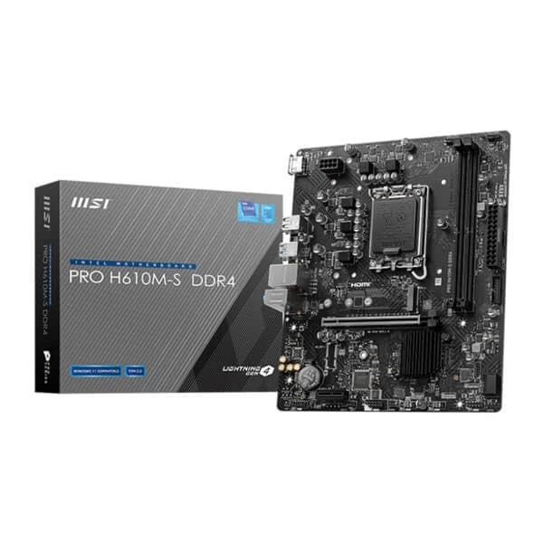 MSI Pro H610M-S DDR4 Motherboard Supports Intel 12th , 13th & 14th Gen Processors - 1