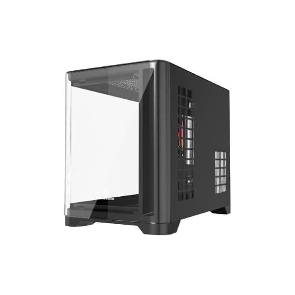 Metta Monk Seafrost Curved Glass Gaming Cabinet - Black - 2