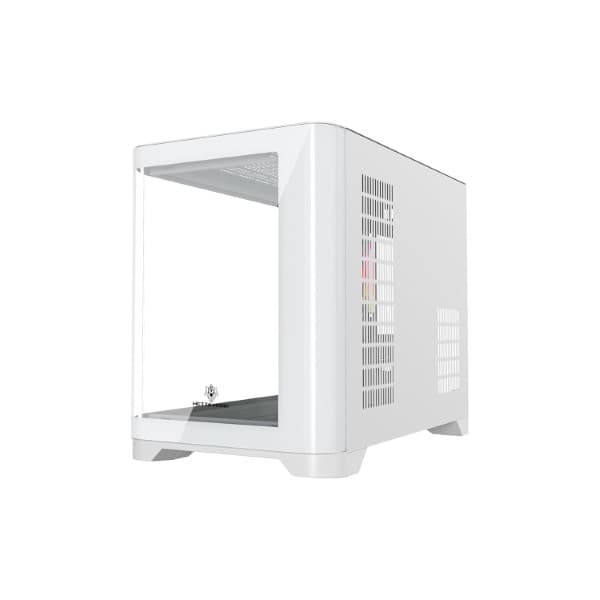 Metta Monk Seafrost Curved Glass Gaming Cabinet - White - 7