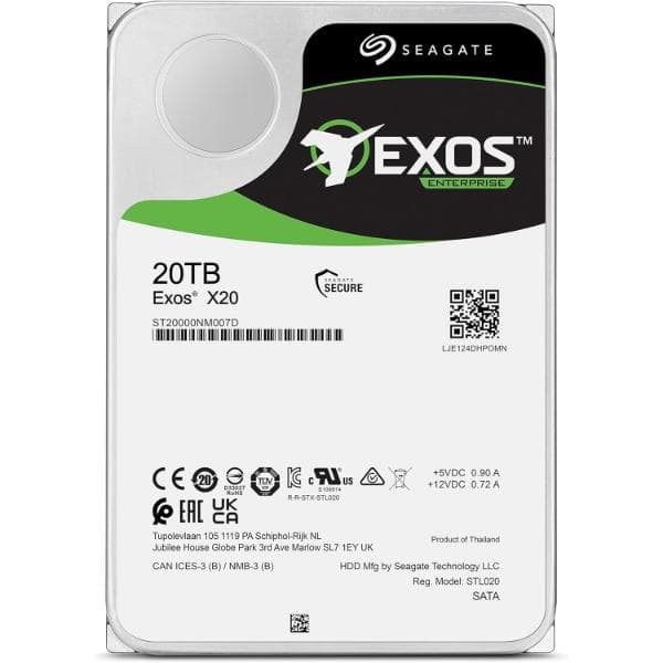 Seagate Exos X20 20TB 3.5 inch SATA Enterprise Hard Drive - 2