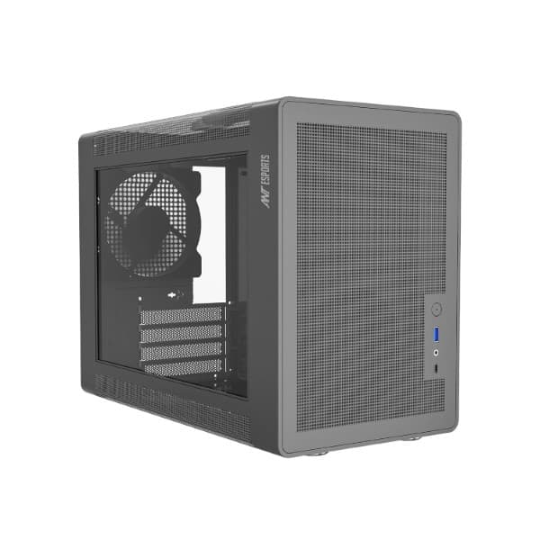 Ant Esports Box C Air (M-ATX) Mid Tower Cabinet (Grey) - 2