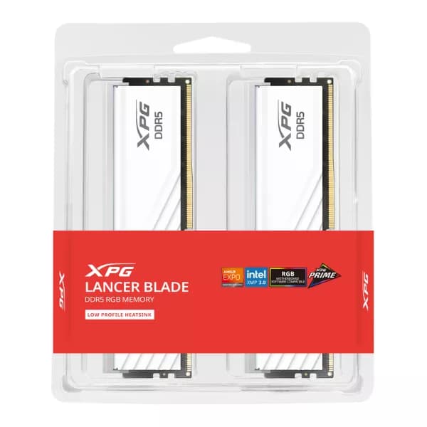 Adata XPG LANCER BLADE RGB 32GB (16GBx2) DDR5 6000MHz CL30 Desktop RAM (White) - 4