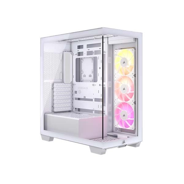CORSAIR 3500X ARGB Tempered Glass Mid-Tower PC Case (White) - 1