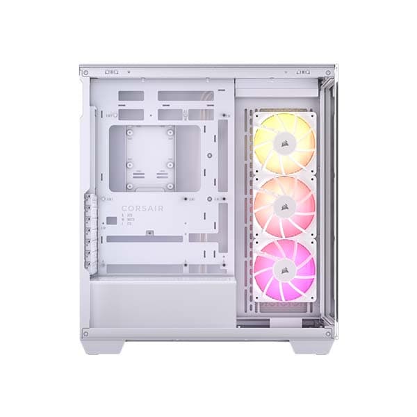 CORSAIR 3500X ARGB Tempered Glass Mid-Tower PC Case (White) - 8