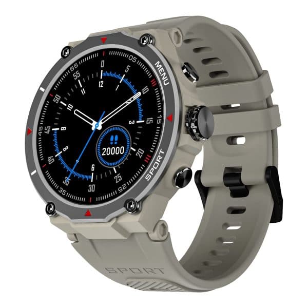 Noise Force Rugged & Sporty 1.32" Bluetooth Calling Smart Watch (Misty Grey) - 1