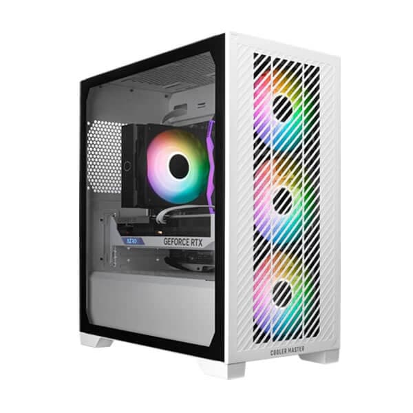 Cooler Master Elite 301 ARGB (M-ATX) Mini Tower Cabinet (White) - 3