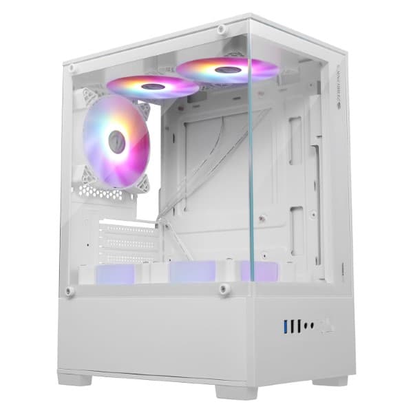 ZEBRONICS ICEBERG Premium Gaming Chassis - White - 1