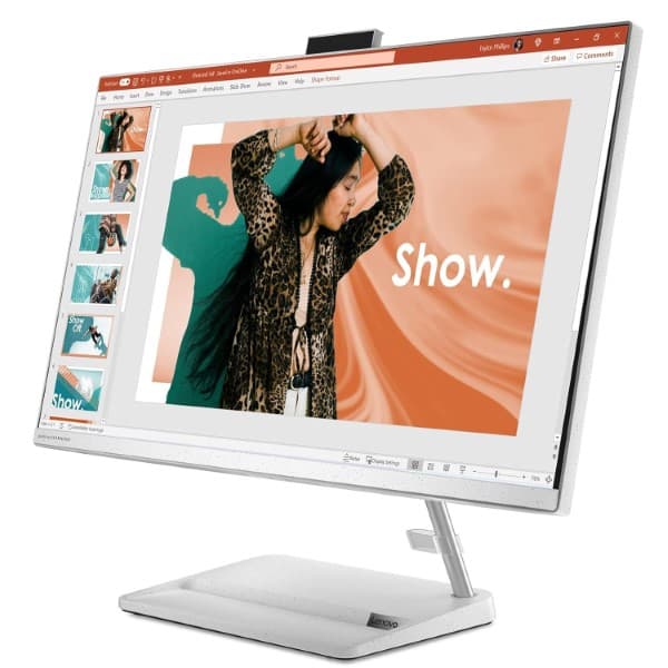 Lenovo IdeaCentre AIO 3 12th Gen Intel i5 27" FHD IPS 3-Side Edgeless All-in-One Desktop with Alexa Built-in (16GB/512GB SSD/Win11/MS Office 2021/IR Camera/Wireless Keyboard & Mouse) F0GJ00F5IN - 4