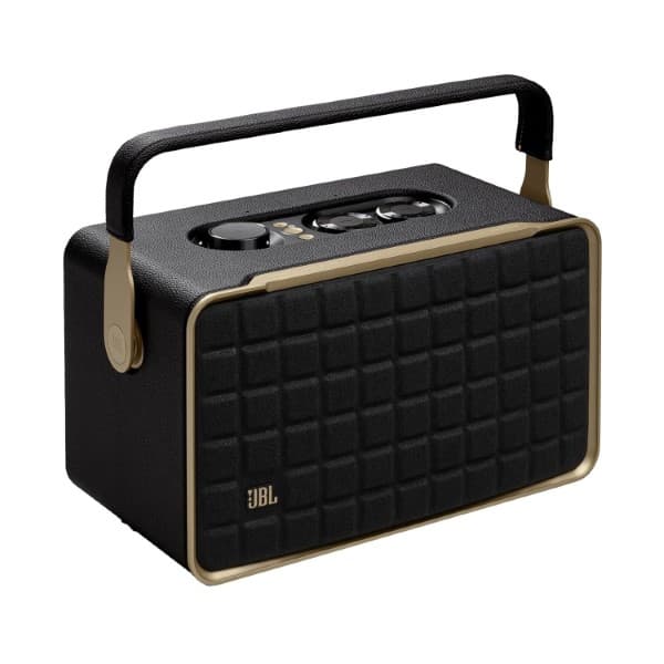 JBL Authentics 300, Portable Smart Home Wifi Speaker & Music Streaming,Upto 8Hrs Playtime, Voice Assist & Bluetooth Connectivity,Automatic Calibration,Compatible with Google Home & Alexa, Retro Design - 1