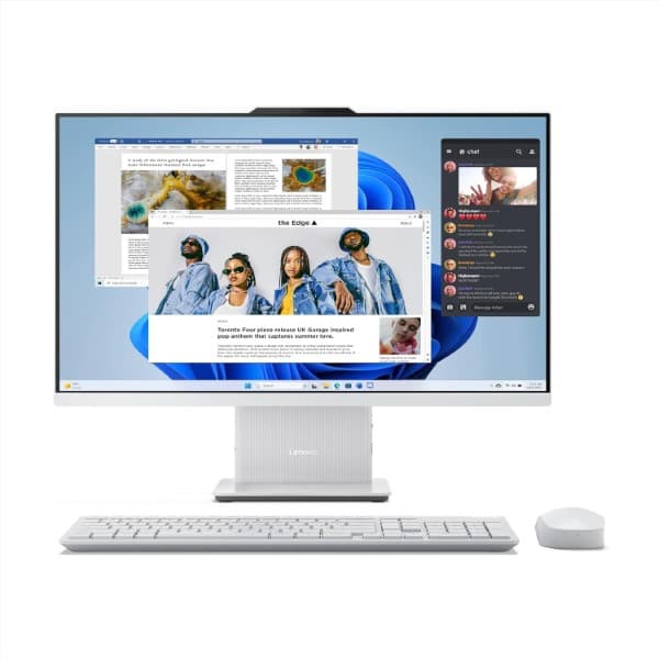 Lenovo IdeaCentre AIO Intel Core i7 13620H 27" QHD IPS 3-Side Edgeless All-in-One Desktop (32GB/1TB SSD/Win11/Office 21/5.0MP+IR Camera/3Wx2 HARMAN Speakers/Wireless EOS Keyboard & Mouse), F0HM0067IN - 1