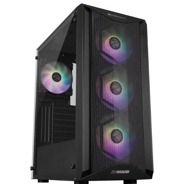 Zebronics Invader Mid-Tower Premium Gaming Cabinet - 1