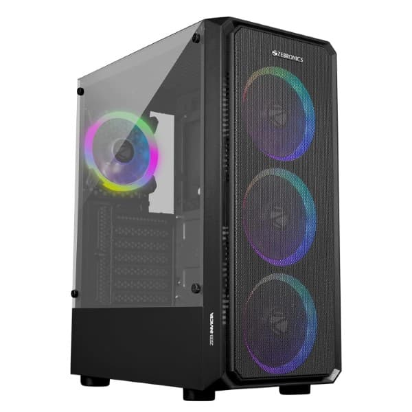 ZEBRONICS Invicta Mid-Tower Premium Gaming Cabinet - 1