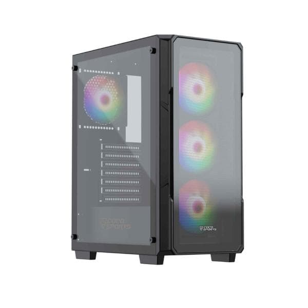 COCONUT Core 200M Gaming Cabinet, Mid ATX - Black - 1