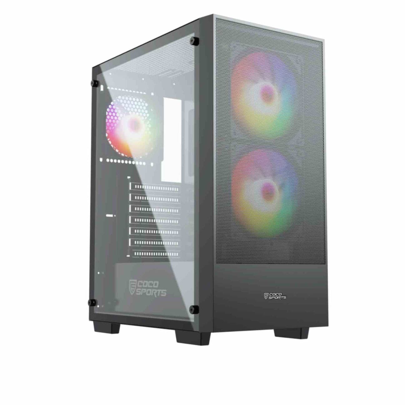 COCONUT Core 300M Gaming Cabinet, Mid ATX - Black - 1