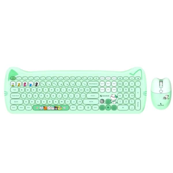 COCONUT Poppy Retro Wireless Combo, Green - 1