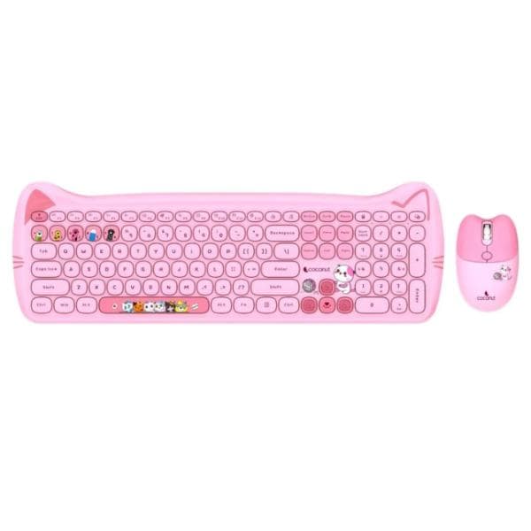 COCONUT Poppy Retro Wireless Combo, Milk Tea - 2