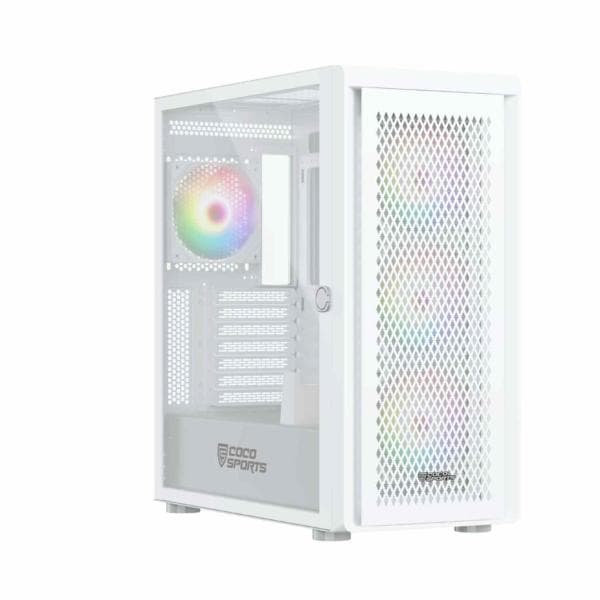 COCONUT Rampage 2000D Gaming Cabinet, E ATX - White - 1