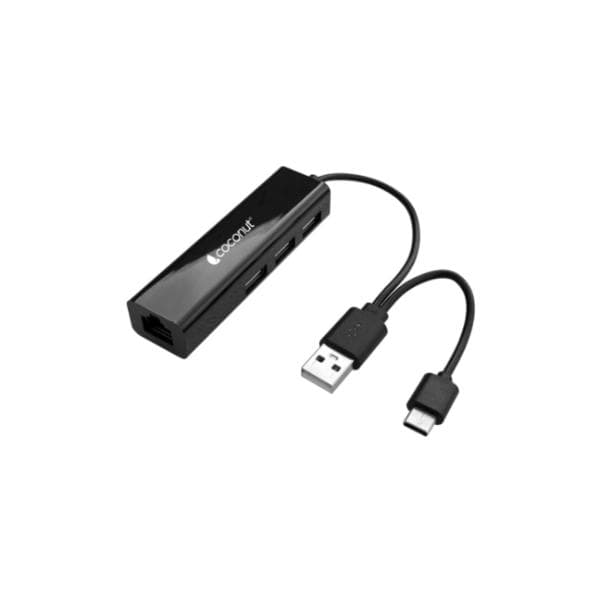 Coconut UL04 USB A/ USB C to USB Hub + LAN - 1