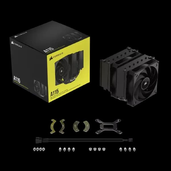 Corsair A115 Twin Tower 140mm CPU Air Cooler - 6